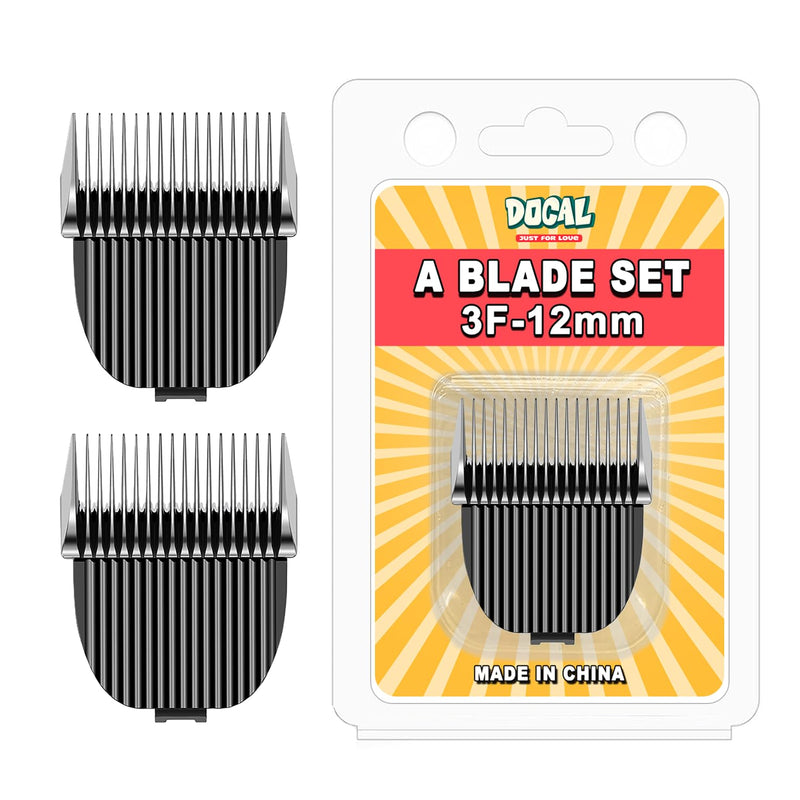 3F Pet Grooming Clipper Replacement Blade Compatible for Most Dog Hair Clipper & one-isall Dog Grooming Clippers, Made of Ceramic Blade & Stainless Steel Blade Size 3F Cut Length 12mm (2 Packs) Size 3F (12mm) 2PACKS - PawsPlanet Australia
