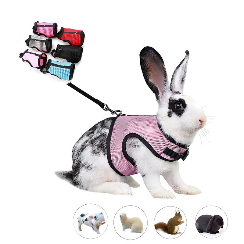 Guinea Pig Harness and Leash Set, Rat Harness and Leash Eescape Proof Walking Training for Small Animal Pets,Pink S Pink S Chest 4.7-6.2",Suitable Guinea Pig ,Rat - PawsPlanet Australia