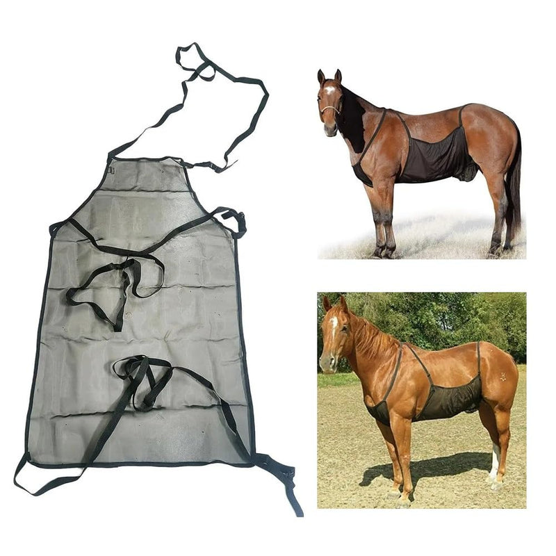 Horse Fly Sheet, Fly Sheet Belly Guard, Horse Ride Fly Sheet Stretch Mesh Rug, Horse Belly Guard for Riding Stable Setting, Mesh Belly Protector with Adjustable Straps As Picture Show - PawsPlanet Australia
