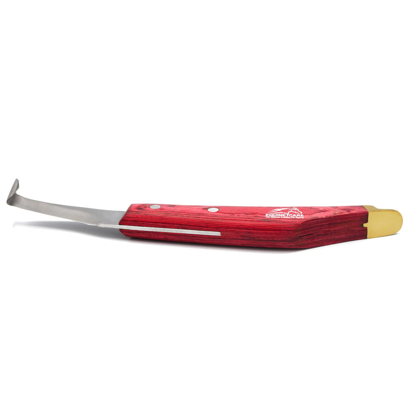 Hoof Knife - J2 Japanese Steel Blade with Hoof Pick, Brass Topper Sheet Handle - Farrier Tool for Horse & Cow Hoof Care, Shoeing, Trimming, and Supplies. (Right-Handed) Right-Handed - PawsPlanet Australia