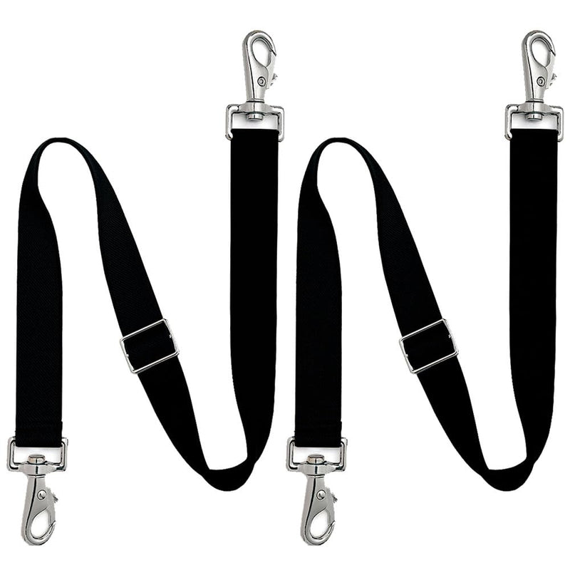 Premium Horse Blanket Sheet Leg Straps, Replacement Stretchy Belly Strap with Double Swivel Snaps, Adjustable Elastic Length from 24 to 42 Inch Winter Blanket Black - PawsPlanet Australia