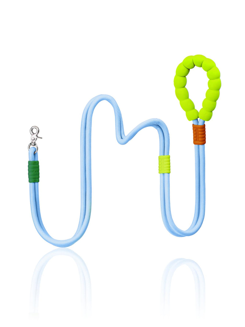 Hands Free Dog Leash, 5-in-1 Adjustable Waist Training Leash for Walking& Hiking – Dual Lead Rope with Padded Handle,MGBR Rotating Metal Clip Classic-Sea Salt Blue-5Ft - PawsPlanet Australia