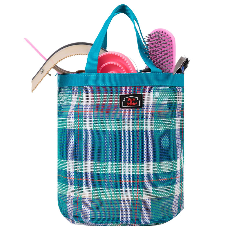 BARN & STABLE Breathable & Waterproof Mesh Horse Grooming Bag with 8 Pockets Tear-resistant Grooming Tote for Horse Grooming Caddy Bag Organizer to Secure Items (Turqoise) Turquoise - PawsPlanet Australia
