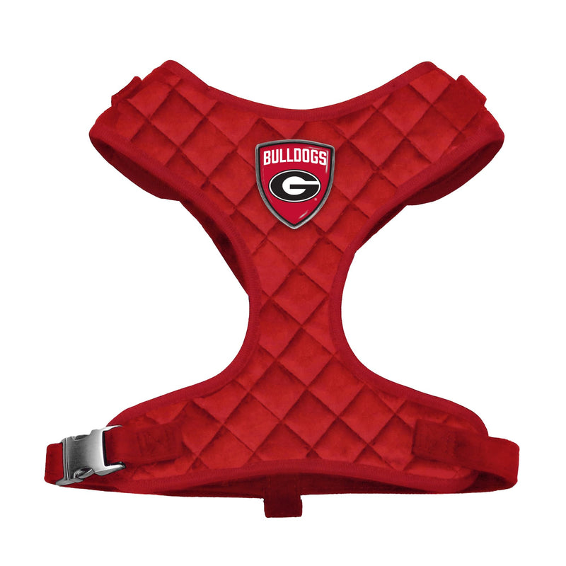Littlearth NCAA Unisex-Adult NCAA Velvet Pet Harness Georgia Bulldogs Small Team Color - PawsPlanet Australia