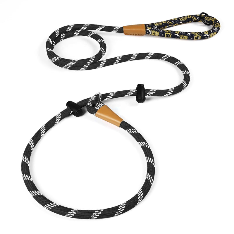 lynxking Slip Lead Dog Leash Reflective, Heavy Duty Comfortable Strong Rope Leash for Large, Medium Dogs, No Pull Pet Training Leash (Black, Large 1/2in x 6ft-Slip Lead) Black - PawsPlanet Australia