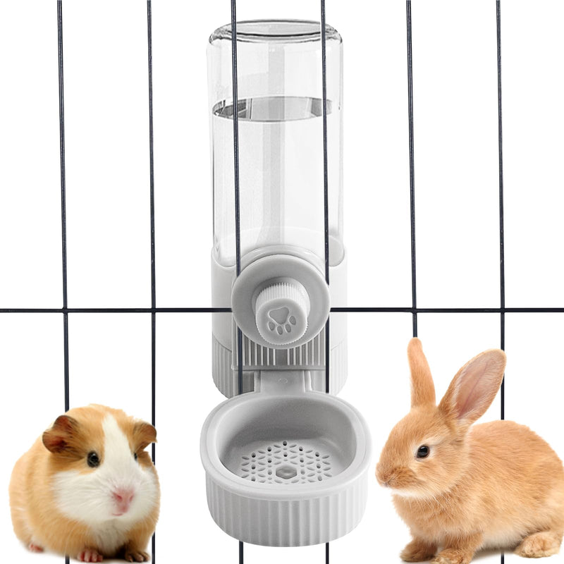 18OZ Rabbit Water Bottle, Pet Water Bottle for Cage Crate,Hanging Automatic Water Dispenser for Cage,Ferret Bunny Guinea Pig Water Bowl,Suitable for Small Animal (Grey Rabbit Water Bottle, 18OZ) Grey Rabbit Water Bottle - PawsPlanet Australia