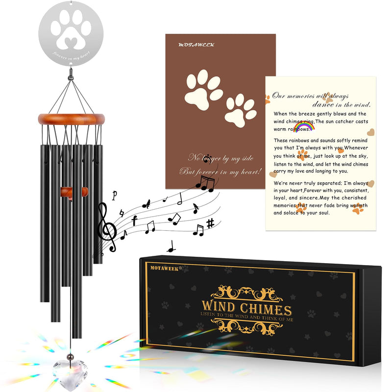 Dog Memorial Gifts for Loss of Dog, Pet Memorial Suncatcher Wind Chime, Loss of Pet Sympathy Gift, Pet Memorial Gifts, Pet Remembrance Gift in Memory of Dog Cat, Bereavement Gifts（28 inch - PawsPlanet Australia