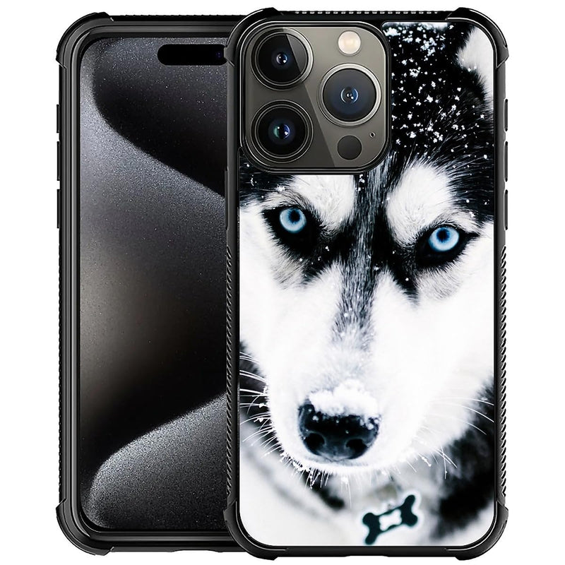 CARLOCA Compatible with iPhone 16 Pro Max Case, Husky Dog Muzzle Blue Eye Fashion Pattern Design for Girl Shockproof Anti-Scratch Hard PC Back Case for iPhone 16 Pro Max - PawsPlanet Australia
