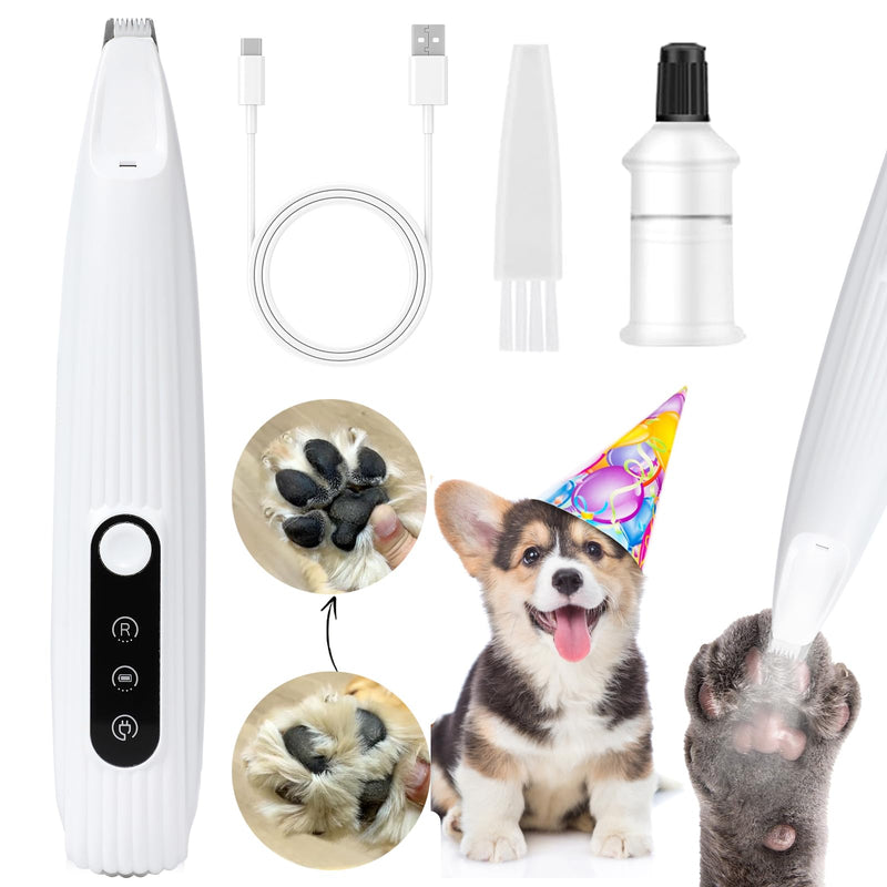 Upgraded Dog Paw Trimmer with LED Light,Pet Hair Trimmer,pet paw Trimmer,Smart Display,Rechargeable Pet Clippers for Small Dogs Cats Trimming Paws, Eyes, Ears, Face, and Rump - PawsPlanet Australia
