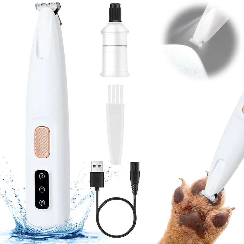 Saffory Paw Trimmer,Saffory Dog Trimmer,Electric Dog Trimmer,Rechargeable Low Noise Pet Trimmer Hair Clipper with LED Light,Saffory Dog Paw Trimmer Waterproof for Dogs Cats Hair Trimming(1 Set) 1pc - PawsPlanet Australia