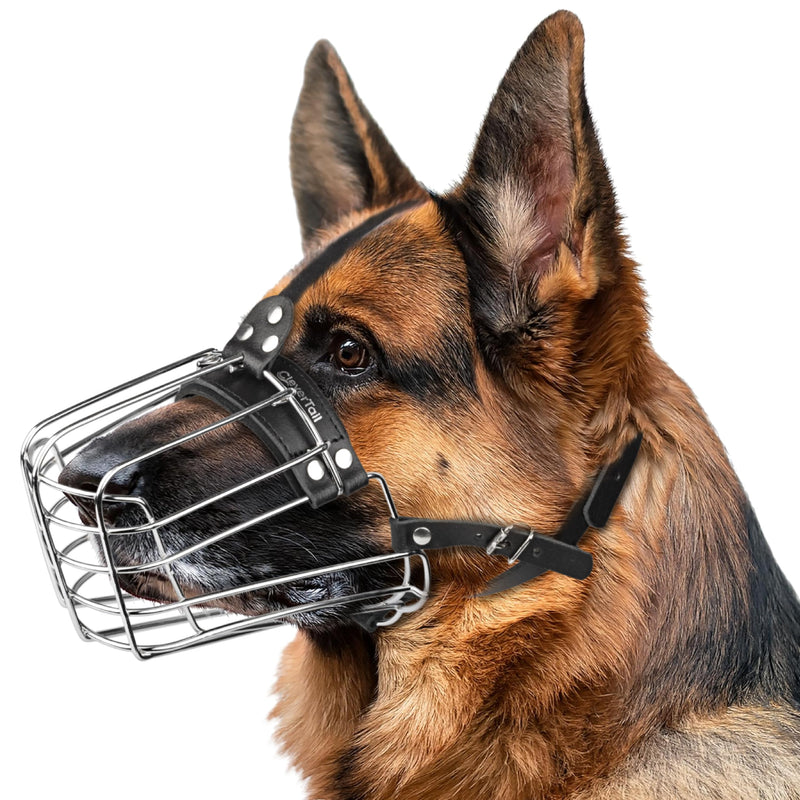 German Shepherd Muzzle for Large Sized Dog – Metal Dog Muzzle for German Shepherd – Steel Basket Muzzle for Large Dogs – Wire Cage Muzzle for Medium Dogs Husky, Belgian Malinois - PawsPlanet Australia