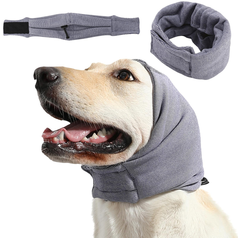 Dog Reducing Noise Hoodies, Dog Ear Covers for Bath, Thunderstorms, Dog Anxiety Relief Hat, Warm Windproof Dog Ear Cover Hat M-Head Circle(13.7"~18.9") Purple - PawsPlanet Australia