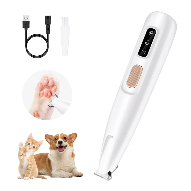 Mcbazel Pet Micro Precision Trimmer, Multifunctional Pet Hair Trimmer Waterproof Rechargeable Pet Shaver with LED Light for Paws Eyes Ears Face Buttocks for Large/Small Dogs and Cats - PawsPlanet Australia