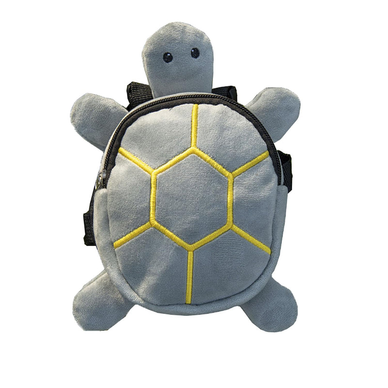 Dog Backpack Harness with Leash, Adjustable Dog Harness Backpack for Small Dogs, Cute Turtles Shape Bag Pet Carrier Backpacks for Hiking Training and Daily Walking Grey One Szie - PawsPlanet Australia