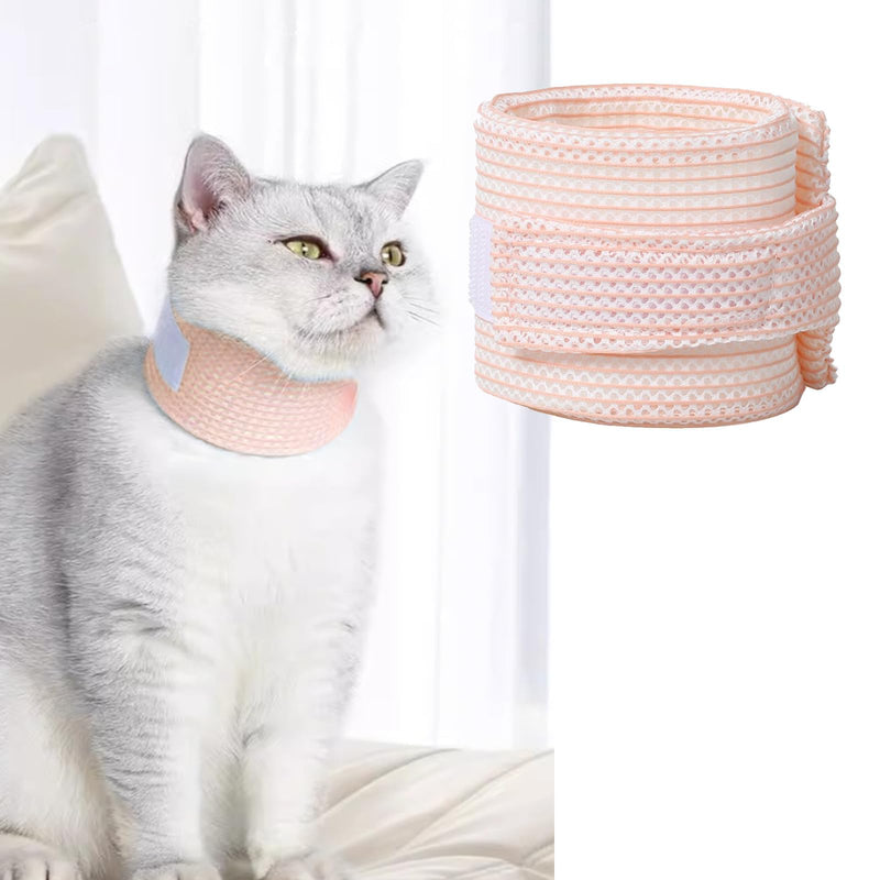 Cat Neck Brace Cover - Breathable & Adjustable Elizabethan Collar for Post-Surgery Recovery Anti-Scratch Anti-Lick Protection, Cervical Cone for Small Medium Large Dogs Puppies Kittens (Small,Pink) S 02 Pink - PawsPlanet Australia
