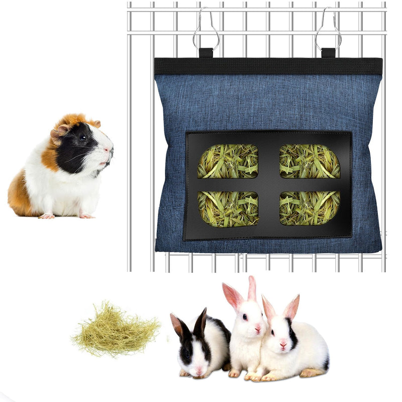 Rabbit Hay Feeder Bag,Guinea Pig Hay Feeder,Bunny Hay Feeder Bag,4 Holes Fabric Hanging Hay Feeder Bag for Small Animal,Hay Feeder Rabbit for Guinea Pig Hay Bag. - PawsPlanet Australia