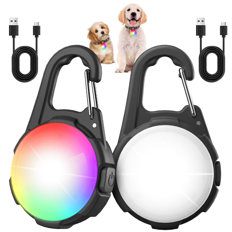 Dog Lights for Night Walking, 2 Packs LED Dog Collar Light, 4 Modes Dog Light for Dog Walking at Night,Waterproof Dog Walking Light, Rechargeable Light for Dog Collar Lights for Nighttime Clip On - PawsPlanet Australia