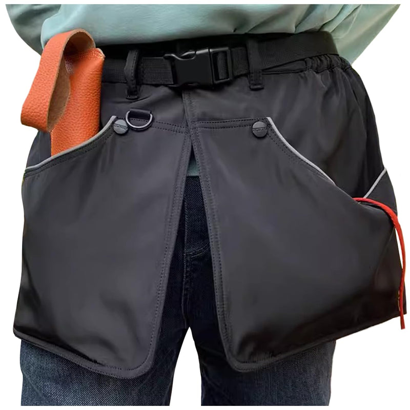Dog Trainer Apron with Multi Pockets and Waist Strap Adjustable Dog Training Pant Waterproof Dog Training Shorts Dog Handler Clothing for Outdoor Training Activities Black M Black-M