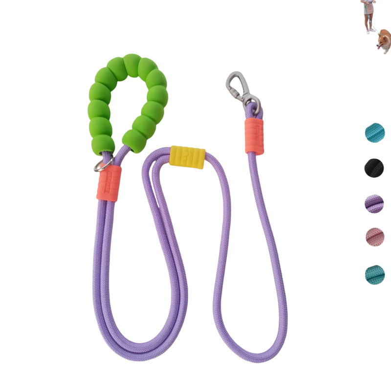 Hands Free Dog Leash,Adjustable Bungee Waist & Crossbody Leash with Comfortable Handle,Heavy Duty Nylon Rope for Small to Large Dogs,Safety Lock for Running,Hiking,Walking (Purple) 5ft Purple - PawsPlanet Australia