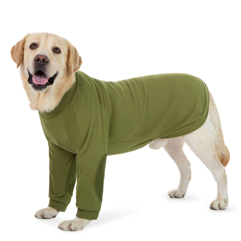 Dog Recovery Suit for Front Legs, Stretchy Fleece Dog Recovery Suit Prevent Licking Elbow Leg Wounds Cone Alternative,Soft Dog Front Leg Surgery Recovery Shirt (Avocado Green, 7X-Large) Avocado Green - PawsPlanet Australia