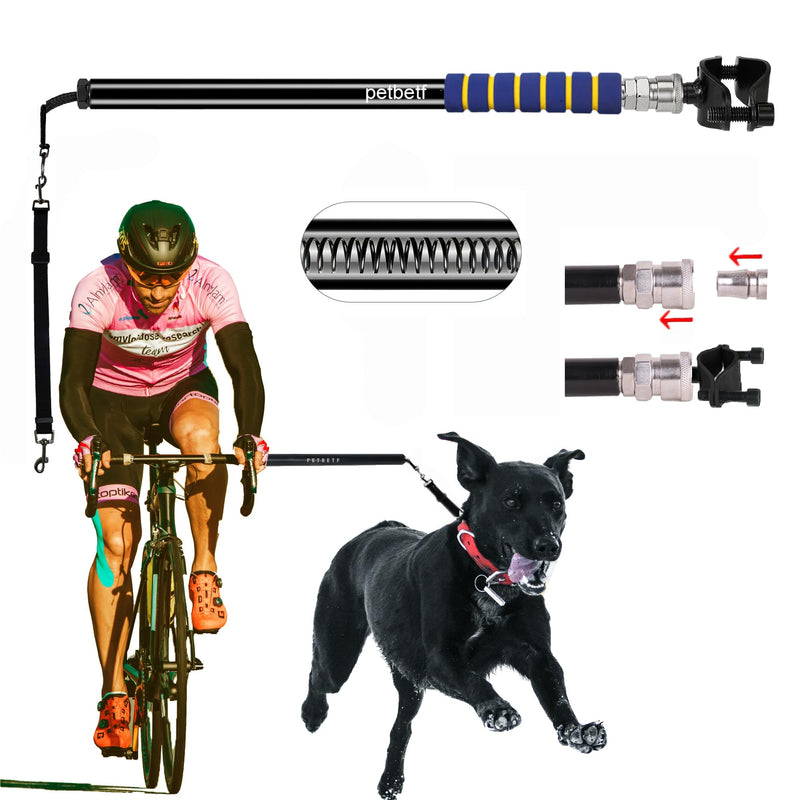 Dog Bike Leash Attachment,Second Generation Built-in Shock Absorption System Adjustable Leash Length Running slatmill for Large Small Dogs Harness Accessories,2Years Warranty Black - PawsPlanet Australia