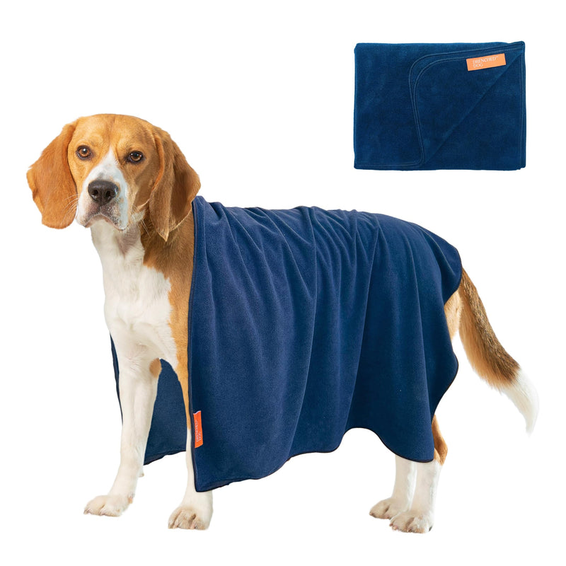 Bath Towel for Drying Small/Medium Dogs – Ultra-Soft Heavy Duty Microfiber, Super Absorbent Dog Towel, Quick Dry and Machine Washable, Must Have Pet Bathing Supplies, Dark Blue, 21.6x32in - PawsPlanet Australia