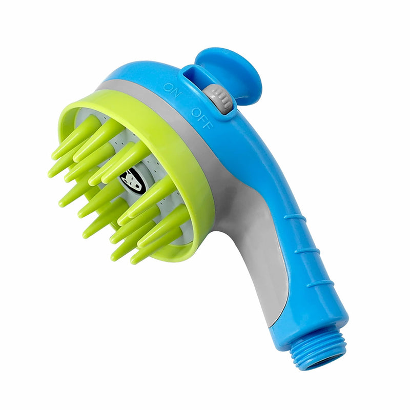 Dog Shower Attachment, Dogs Shower Sprayer Attachment with Massage Head, Dog Shower Brush for Bathroom Shower Arm, Pet Bathing Tool, for Dog and Cat Grooming, Indoor & Outdoor(Blue) Blue - PawsPlanet Australia