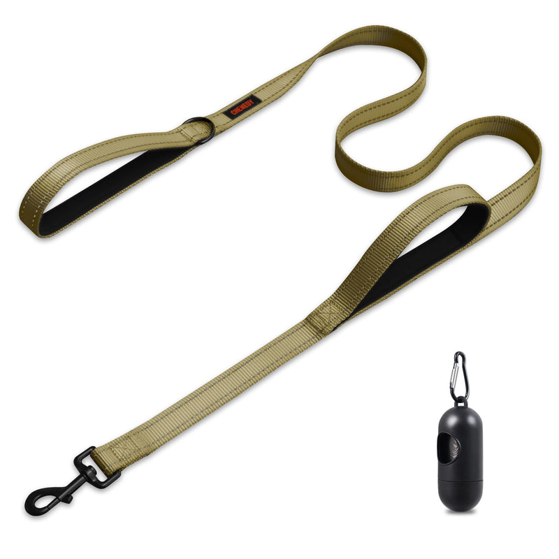 Dog Leash, Heavy Duty Dog Leash, Leashes for Large Breed Dogs, Double Handle Dog Leash, Reflective Training Lead, Perfect for Medium to Large Dogs(6FTDeep Green) 72 InchFT Deep Green - PawsPlanet Australia