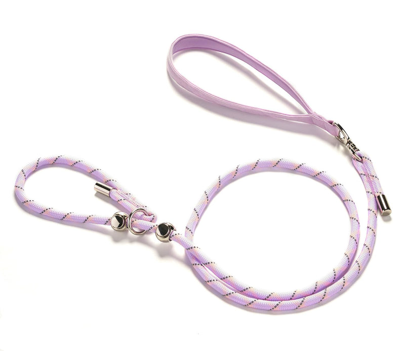 Slip Lead Dog Leash 5 Ft No Pull Reflective Nylon Dog Rope Training Leash with Padded Handle for Puppy Small Medium Dogs(Purple) Purple - PawsPlanet Australia