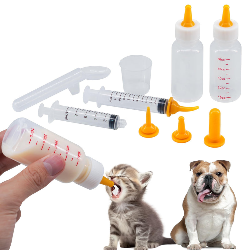 Pet Feeding Bottle and Syringe Set for Puppies and Kittens - PawsPlanet Australia