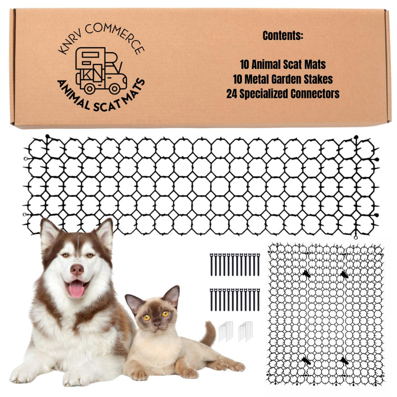 10 Pk: Scat Mats, Cat Deterrent, Keep Dogs Off Furniture, Cat Scat Mats, Dog Scat Mats, Keep Cats Off Counter Tops, Scat Mat, Animal Deterrent Mats,Keep Dogs Off Couch, Dog Deterrent Mat (Outdoor) - PawsPlanet Australia