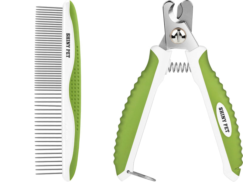 Pet Grooming Tool Bundle Set: Dog & Cat Comb [Tool #8] + Dog Nail Clippers [Tool #12] - PawsPlanet Australia