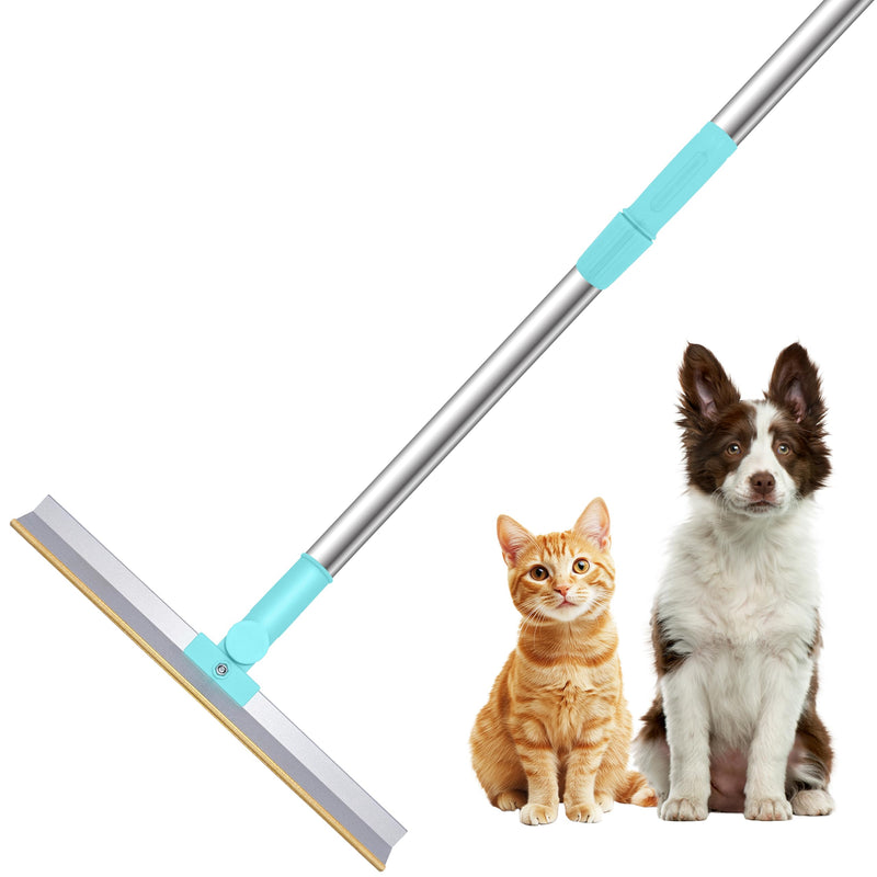 Reusable Carpet Rake for Pet Hair Removal,Long Handle Pet Hair Removal Tool,Carpet Rake Scraper, Adjustable Carpet Rake Pet Hair Remover for Couch, Rugs (Blue) Blue - PawsPlanet Australia