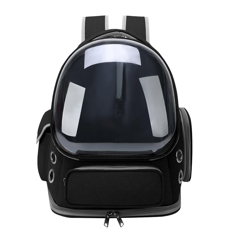 Cat Backpack Carrier for Cats and Small Dogs, Breathable Cat Bubble Backpack, Airline Approved Pet Travel Carrier for Hiking Camping Outdoor(Black) 16.5"L x 13.5"W x 10.5"H Black - PawsPlanet Australia