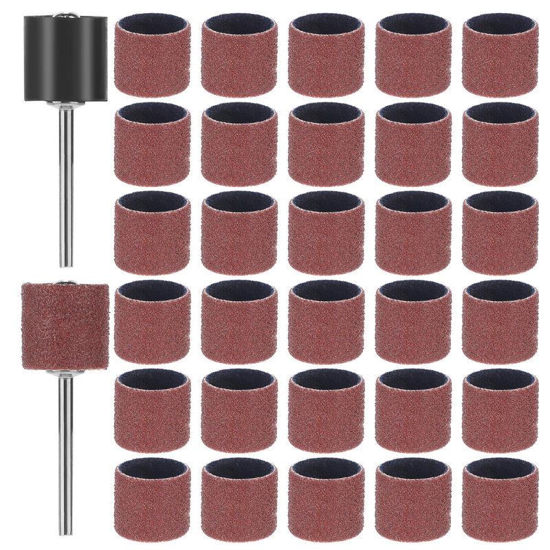 33pcs Dog Nail Grinder Pet Nail Grinder for Dogs Replacement Kit Sanding Drum Set with Grit Sanding Bands Pet Nail Smoother Dog Claw Care Rotary Tool Kit Dog Claw Trimmer Tools (1/2 Inch 120 Grit ) - PawsPlanet Australia