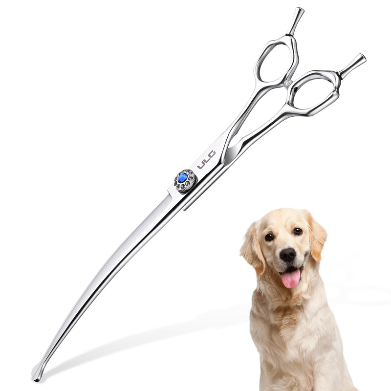 ULG Curved Thinner Dog Shears for Grooming - Ergonomic Dog Grooming Shears Sharp Curved Blender Dog Scissors for Grooming 440C Stainless Steel Grooming Scissors Professional Pet Shears 7.5" Curved - PawsPlanet Australia