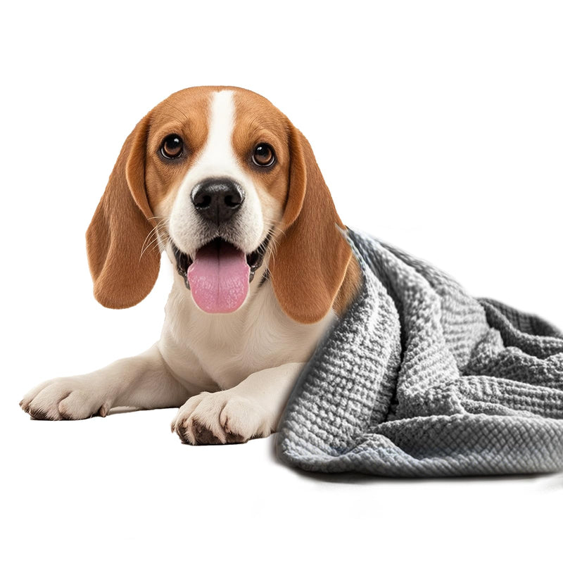 Dog Towels, Microfiber Quick Towel for Drying Dogs,Super Absorbent Pet Grooming Towel, Quick Drying Paw Towel, Suitable for Small and Medium Dogs Cats Pets Shower & Bath (Grey 40 * 24 inch) - PawsPlanet Australia