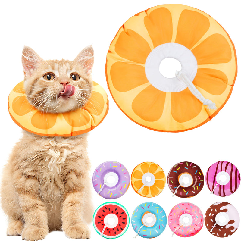 Kitten Cones After Surgery Extra Small Waterproof Cone Collar Soft to Stop Licking Neck Elizabethan Kitten e Collar for Recovery Wound Healing Safety xs Small Cat Donut Cone Waterproof Orange - PawsPlanet Australia