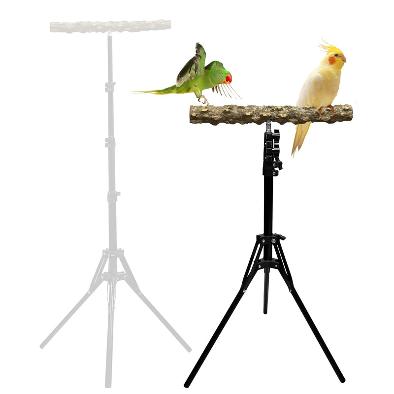 16-63 Inch Height Adjustable Bird Perch Pepper Wood Bird Training Perch Stand Parakeet Perches Indoor and Outdoor Parrot Stands for Small to Medium Bird Floor Bird Perch - PawsPlanet Australia
