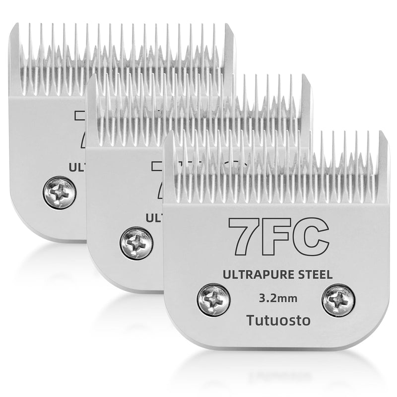 7FC Clipper Blades Pet Grooming Clipper Replacement Blades Detachable Blade Compatible with andis/wahl/Oster Dog Clippers, 3 Pack - PawsPlanet Australia