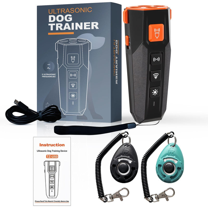 Dog Bark Deterrent Devices – 3 Modes, 15m Range, Flashlight | Safe Humane Anti Barking Device for Dogs | Bark Deterrent Device, Dog Clicker for Training, Dog Training Clicker for Peaceful Home - PawsPlanet Australia