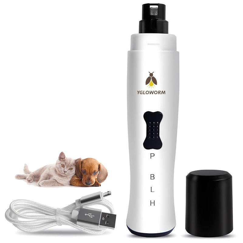 Dog Nail Grinder Quiet Nail Trimmer Electric Rechargeable pet Nail Grinder cat Nail Grinder with 5 led Shadow Free Light 2 Speed for Small Medium Large Dogs and Cats Last for 4 Hours - PawsPlanet Australia