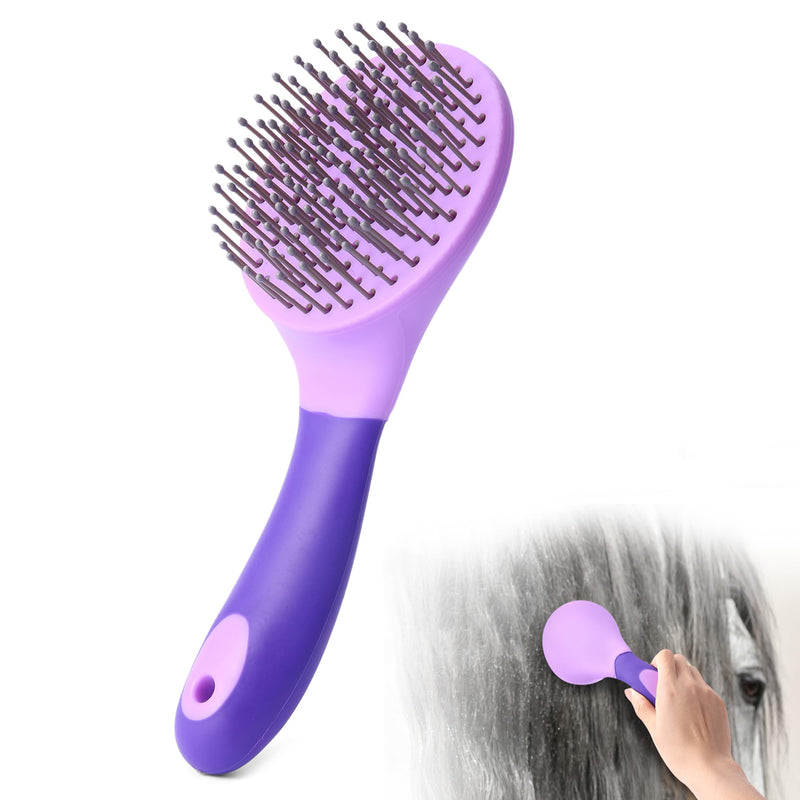 Equine Mane & Tail Combs Horse Brush Shedding Brush Grooming Tool for Horse (Purple) Purple - PawsPlanet Australia