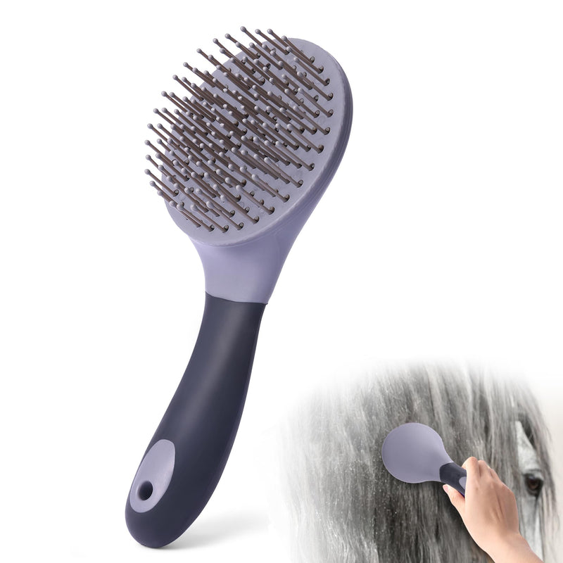 Equine Mane & Tail Combs Horse Brush Shedding Brush Grooming Tool for Horse (Gray) Gray - PawsPlanet Australia