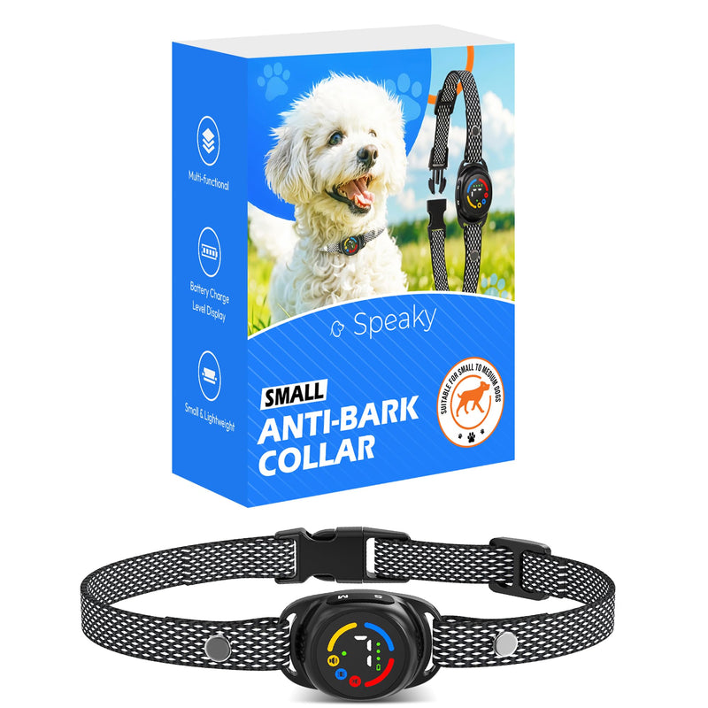 SPEAKY Bark Collar for Small Dogs 5-15lbs – No Shock Dog Bark Collar for Small and Medium Dogs – Bark Collar – Smart Bark Detection – Beep & Vibration – Waterproof – Rechargeable - PawsPlanet Australia