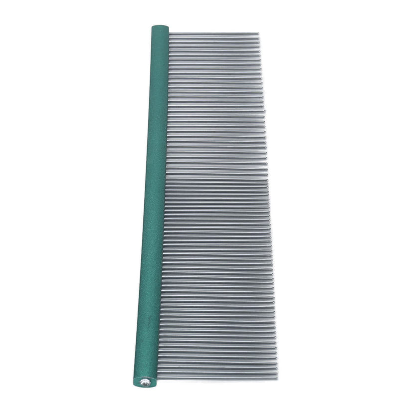Generic Greyhound Comb for Dogs, Metal Dog Comb with Rounded Ends, Green Green 13cm/5.1in