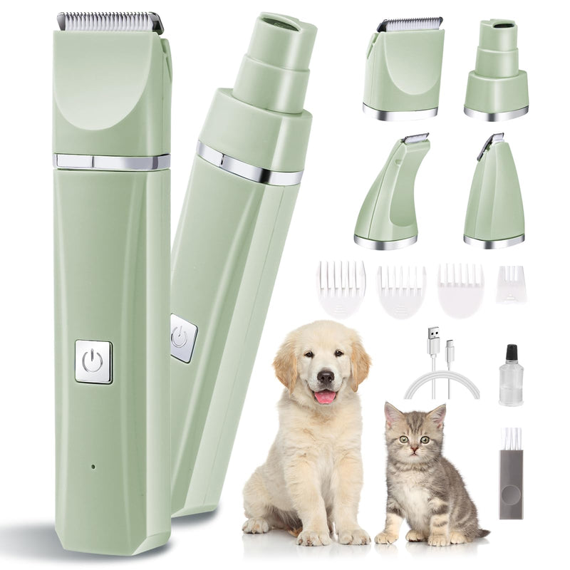 Dog Cat Hair Clippers Grooming Kit with Nail Grinder,4-in-1 Electric pet Clippers for Dogs,Low Noise USB Rechargeable Cordless for Dogs Cat,for Cats and Other Pets - PawsPlanet Australia