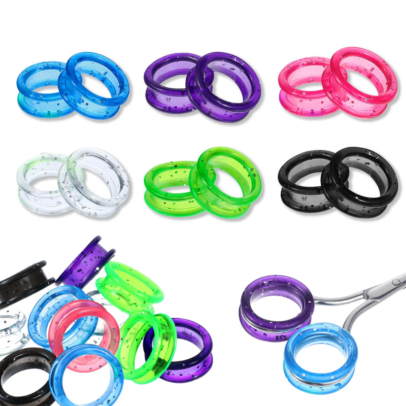 12Pcs Scissors Finger Ring Soft Silicone Scissors, Thumb Insert Finger Protection Ring Scissors Accessories, for Animal Hair Shears for Professional Barbers - PawsPlanet Australia