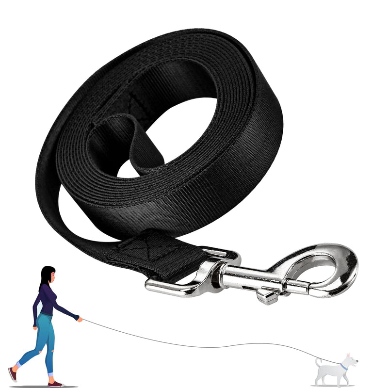 Nylon Dog Training Leash, Traction Rope, 9 Feet Long, 1 Inch Wide, for Small, Medium and Large Dogs, Heavy Duty Dog Lead for Walking, Running, and Training Black - PawsPlanet Australia