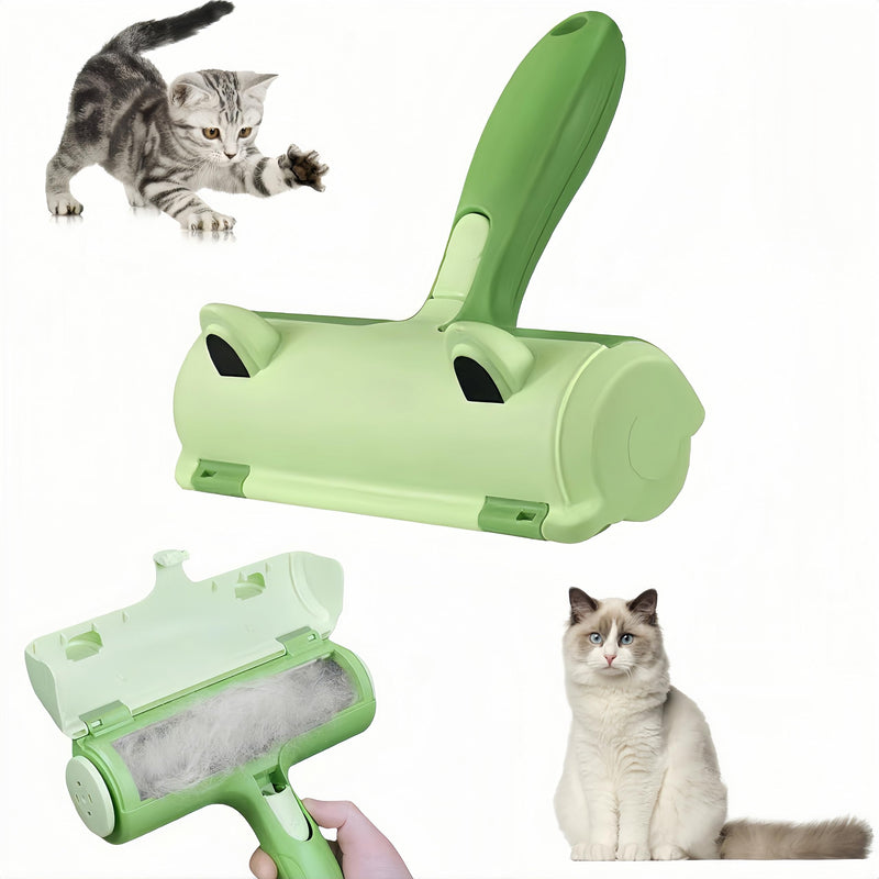 BoBow Roller Pet Hair Remover, Reusable Lint Roller Cat & Dog Hair Remover for Furniture, Couch, Carpet, Clothing and Bedding - Portable Multi-Surface Fur Removal Tool Green - PawsPlanet Australia